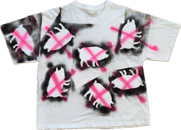 "NO PIGS" White Tee