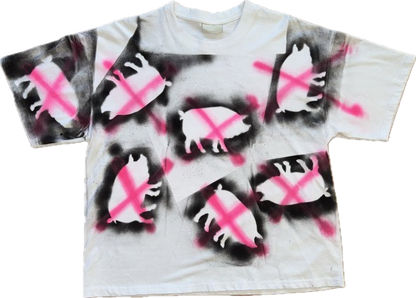 "NO PIGS" White Tee