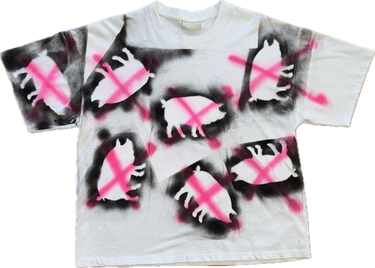 "NO PIGS" White Tee