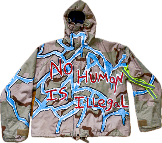 "NO HUMAN IS ILLEGAL" CHEM Gear Jacket (Medium)