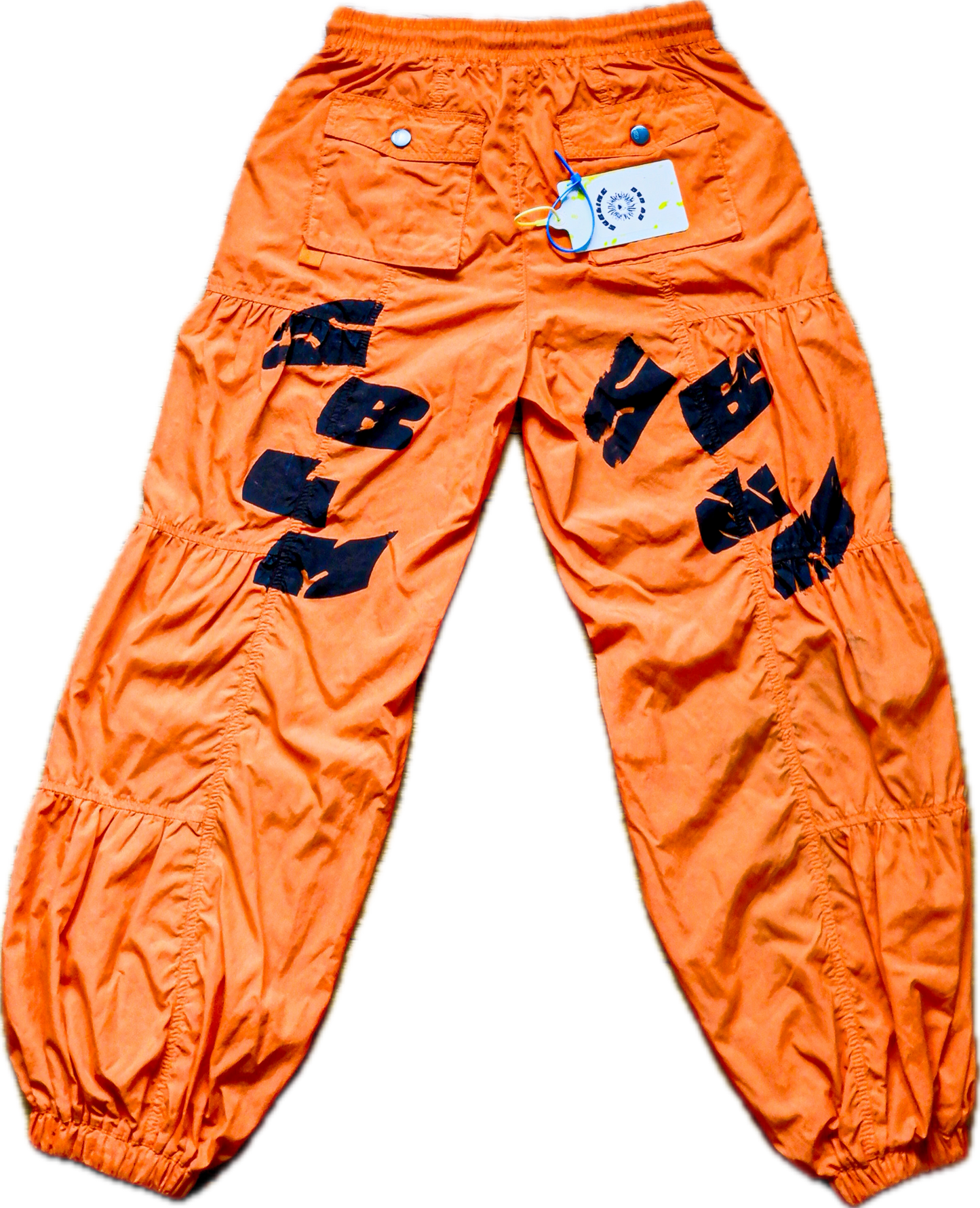 Orange Parachute Pants (Small)